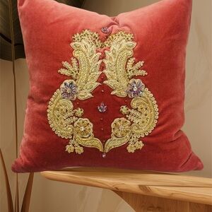 Baroque Bloom Velvet Luxury Pillow